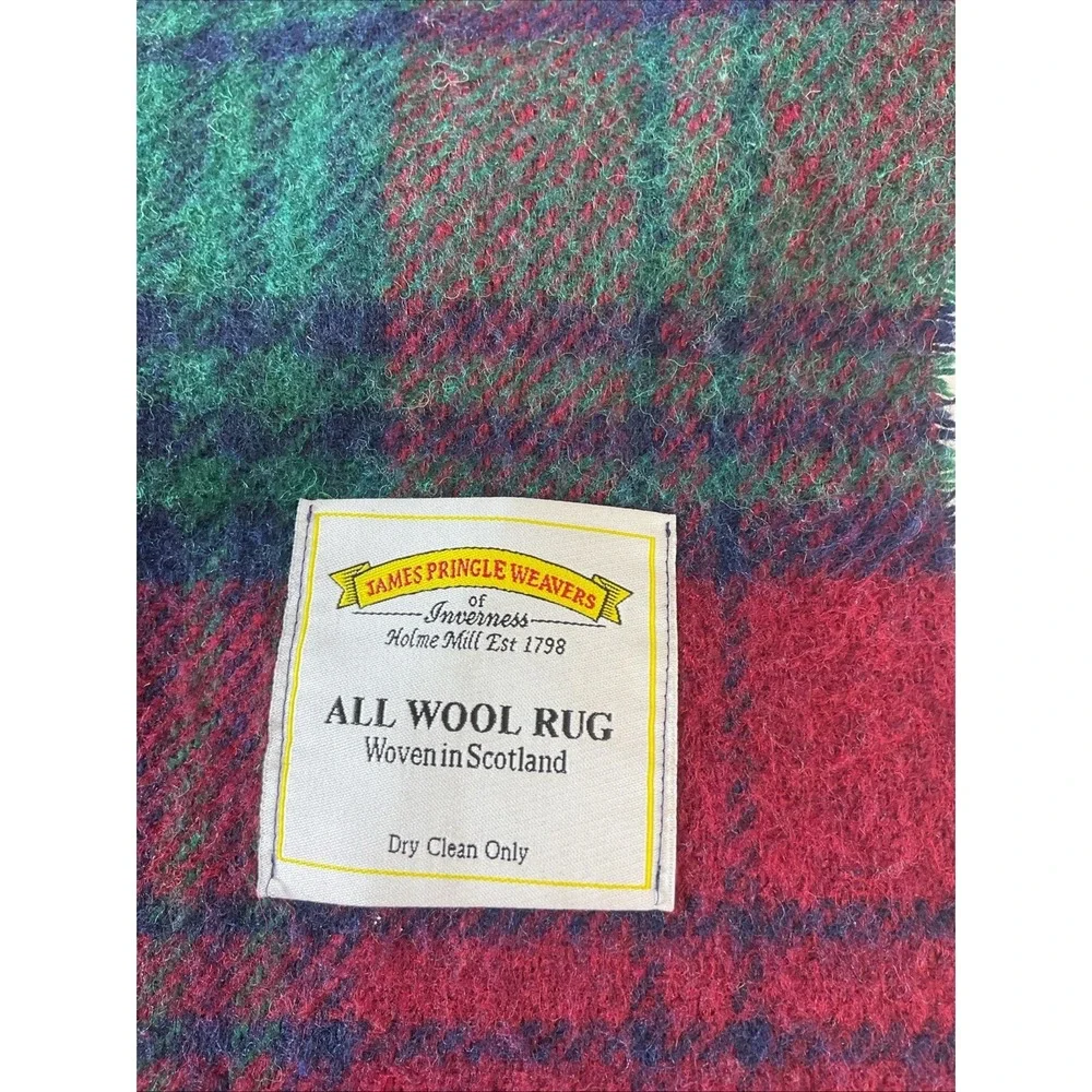 VTg James Pringle Weavers Blanket 50x60‎ Scotland Tartan Plaid All Wool Rug